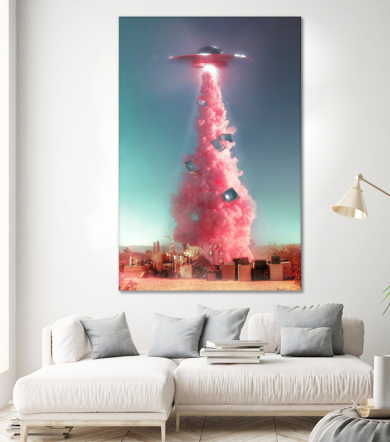 Extraterrestrial Espionage by Jonas Loose on GIANT ART - pink photo manipulation