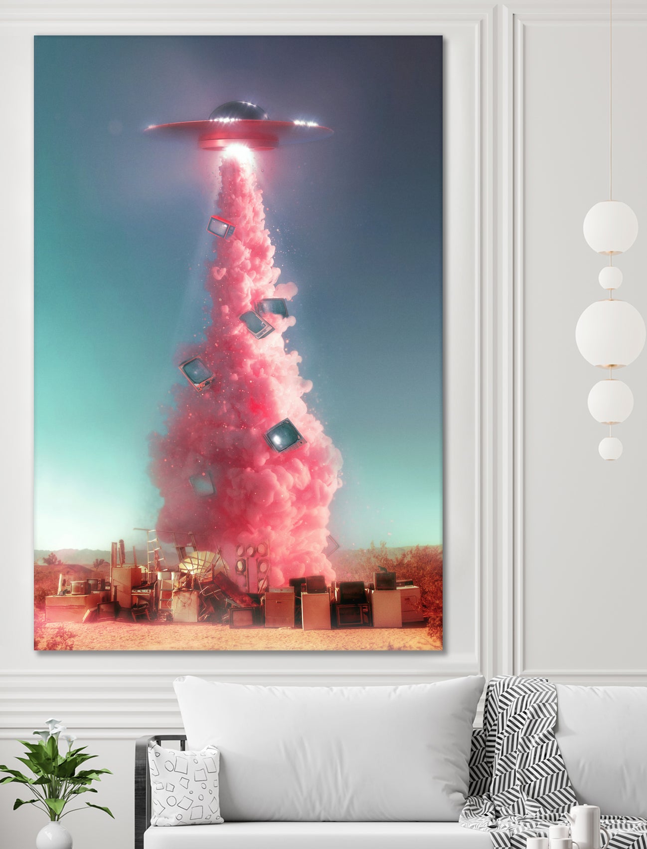 Extraterrestrial Espionage by Jonas Loose on GIANT ART - pink photo manipulation