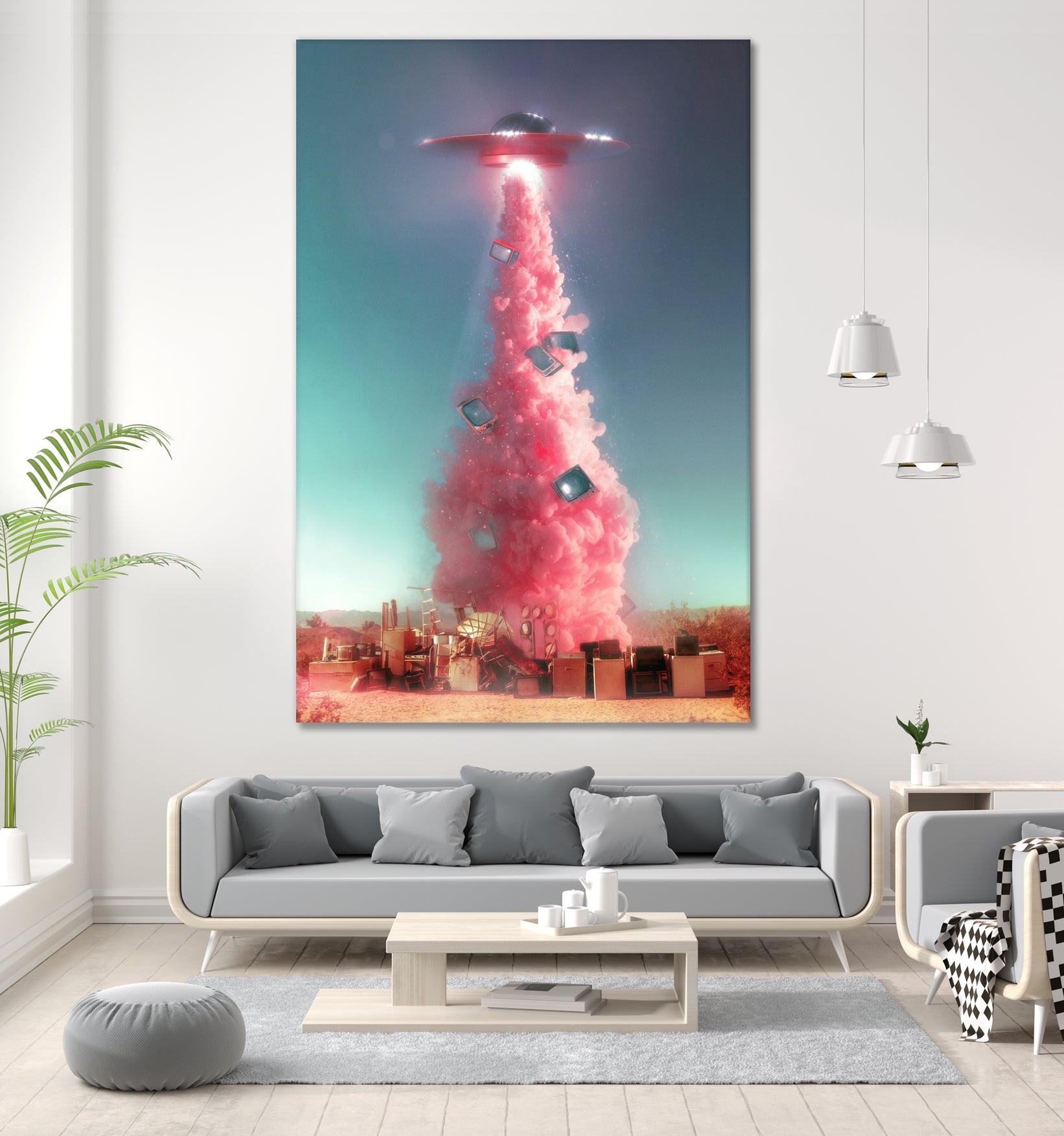 Extraterrestrial Espionage by Jonas Loose on GIANT ART - pink photo manipulation