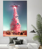 Extraterrestrial Espionage by Jonas Loose on GIANT ART - pink photo manipulation