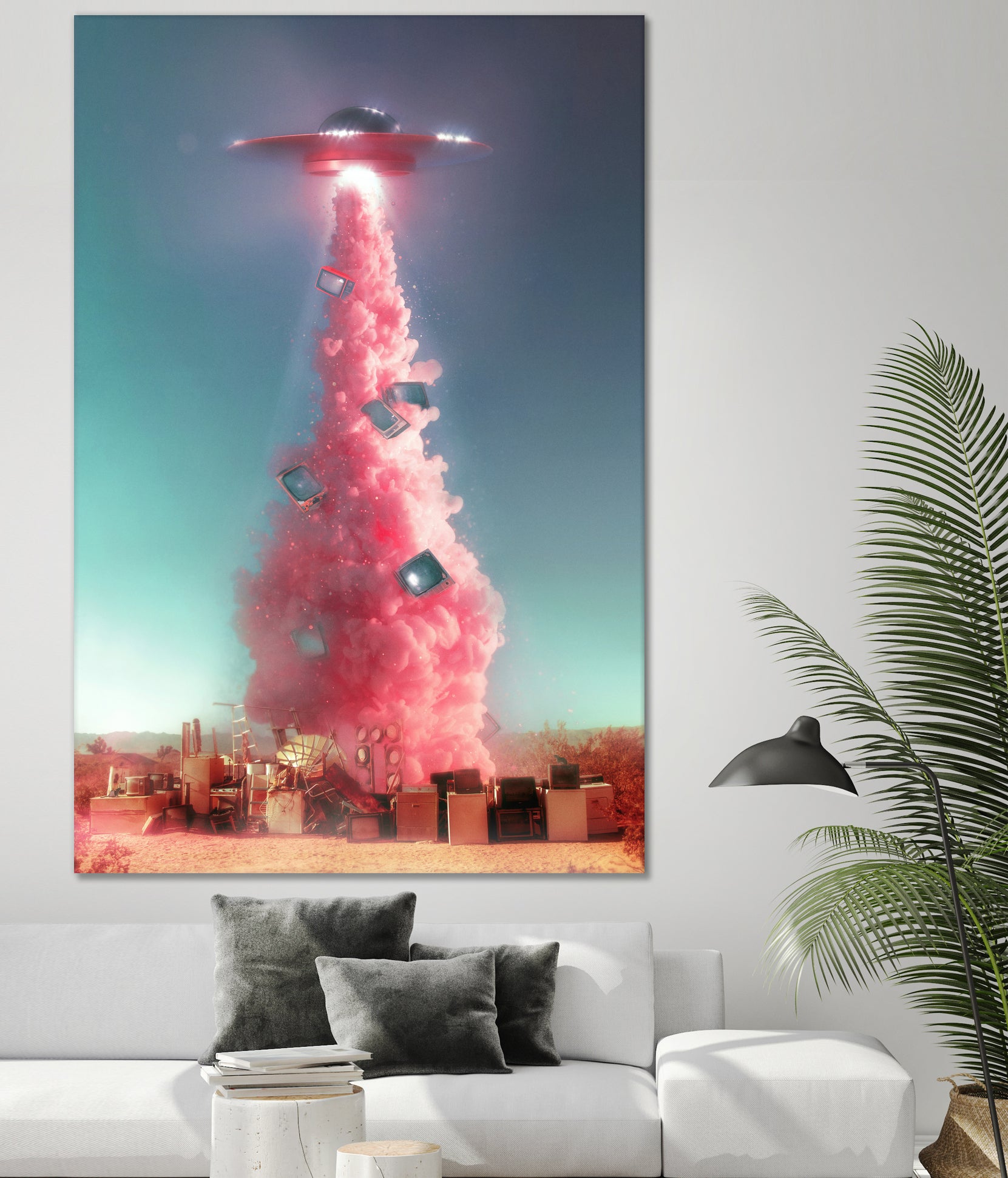 Extraterrestrial Espionage by Jonas Loose on GIANT ART - pink photo manipulation