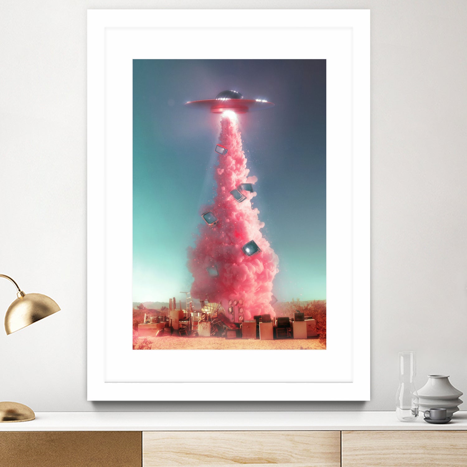 Extraterrestrial Espionage by Jonas Loose on GIANT ART - pink photo manipulation