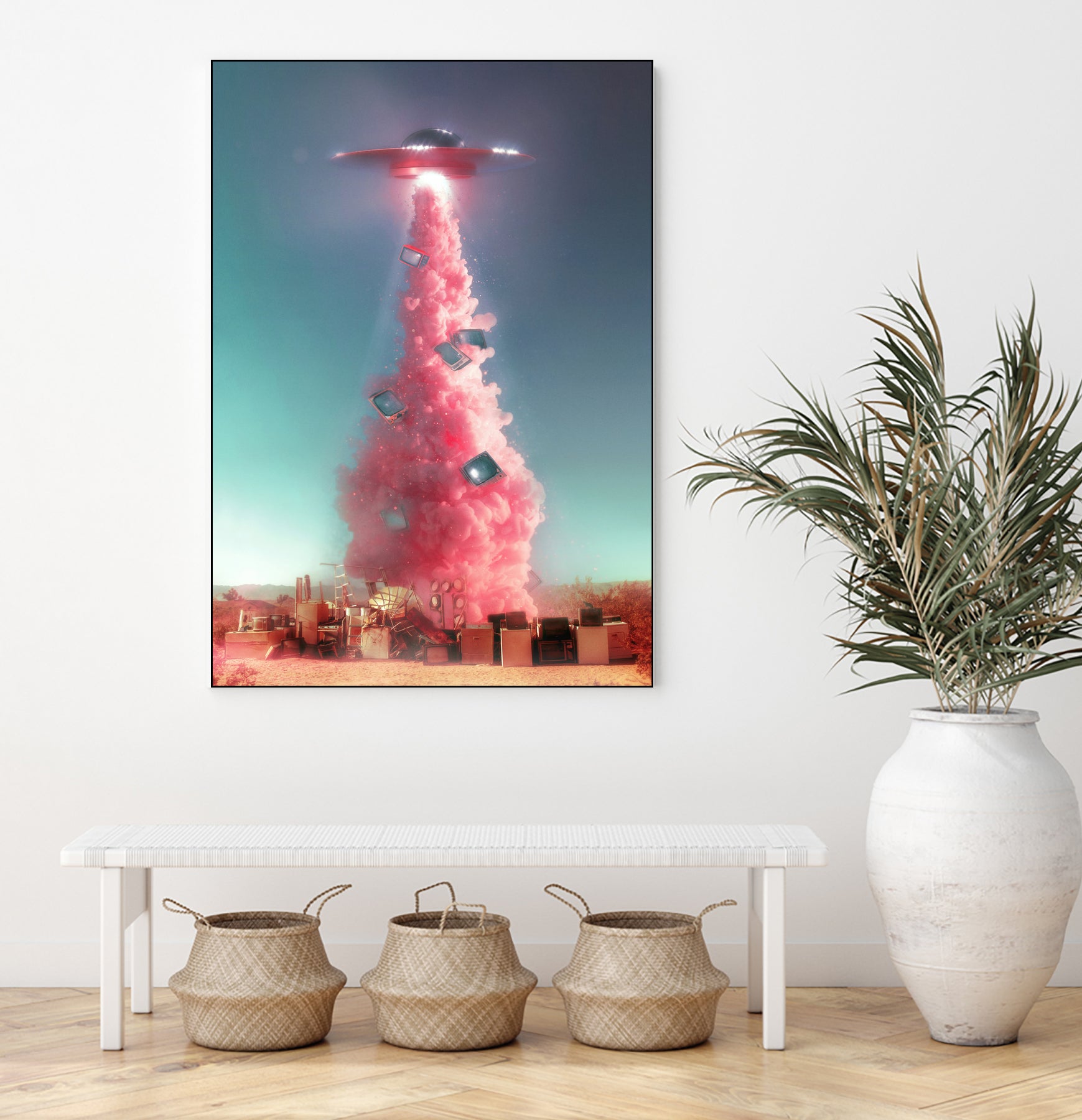 Extraterrestrial Espionage by Jonas Loose on GIANT ART - pink photo manipulation