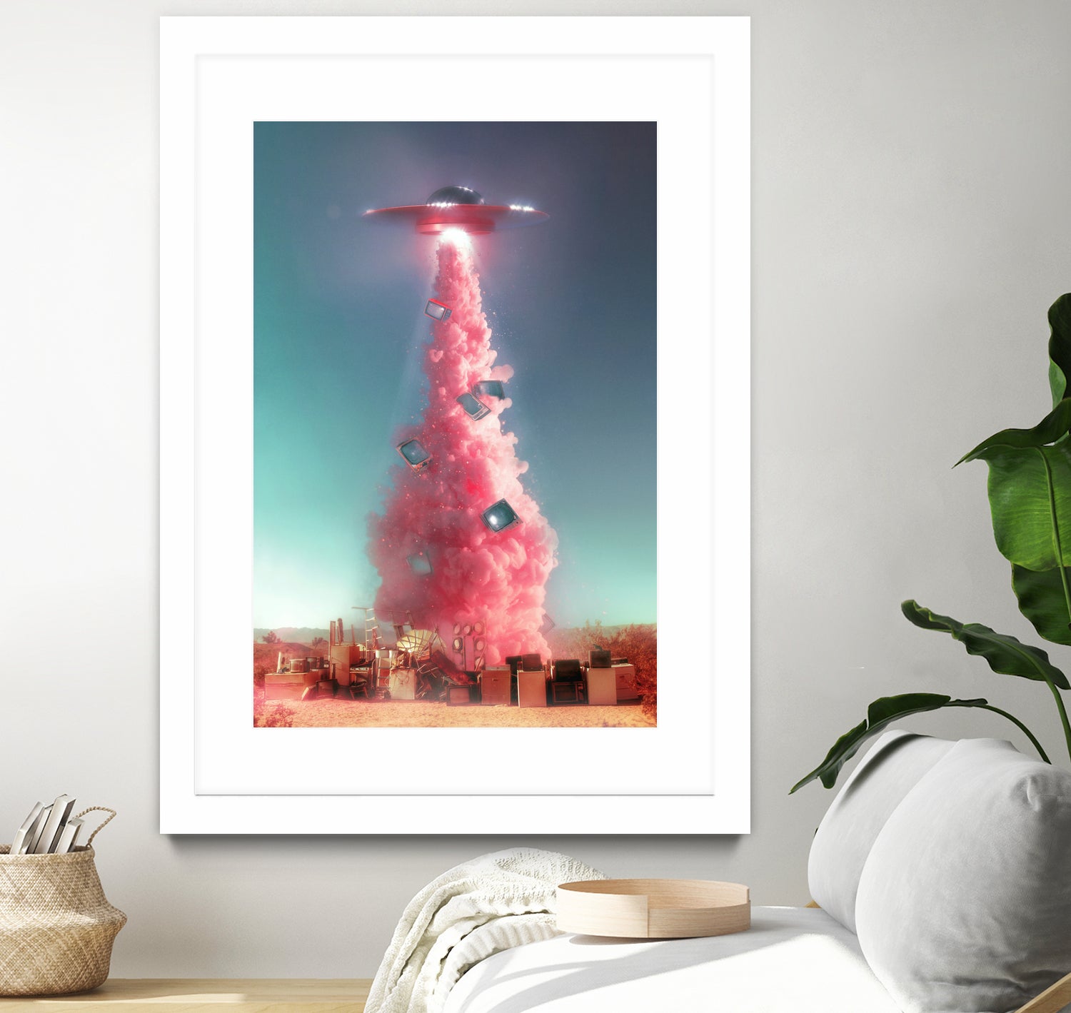 Extraterrestrial Espionage by Jonas Loose on GIANT ART - pink photo manipulation