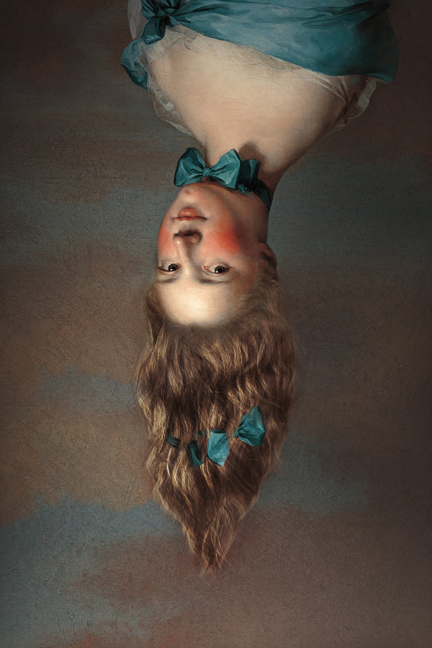 Upside Down Girl by Jonas Loose on GIANT ART - blue photo manipulation