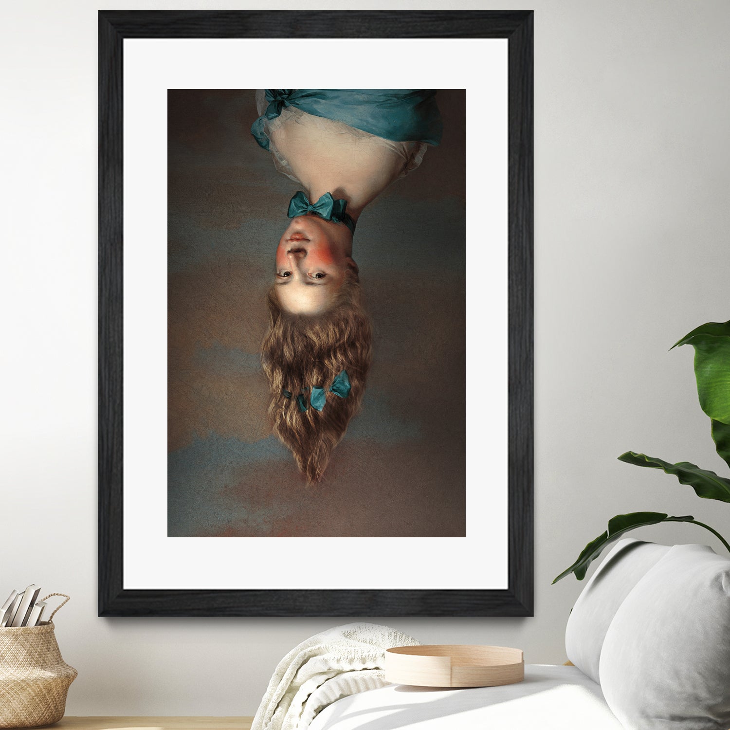 Upside Down Girl by Jonas Loose on GIANT ART - blue photo manipulation