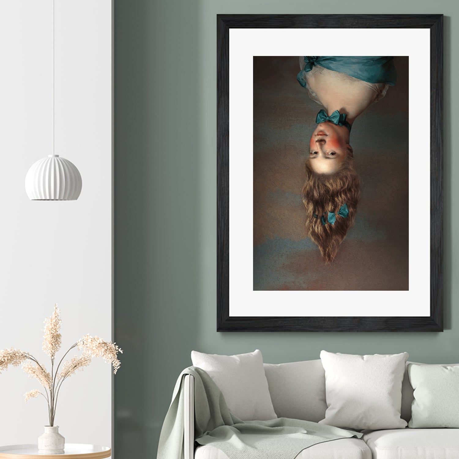 Upside Down Girl by Jonas Loose on GIANT ART - blue photo manipulation