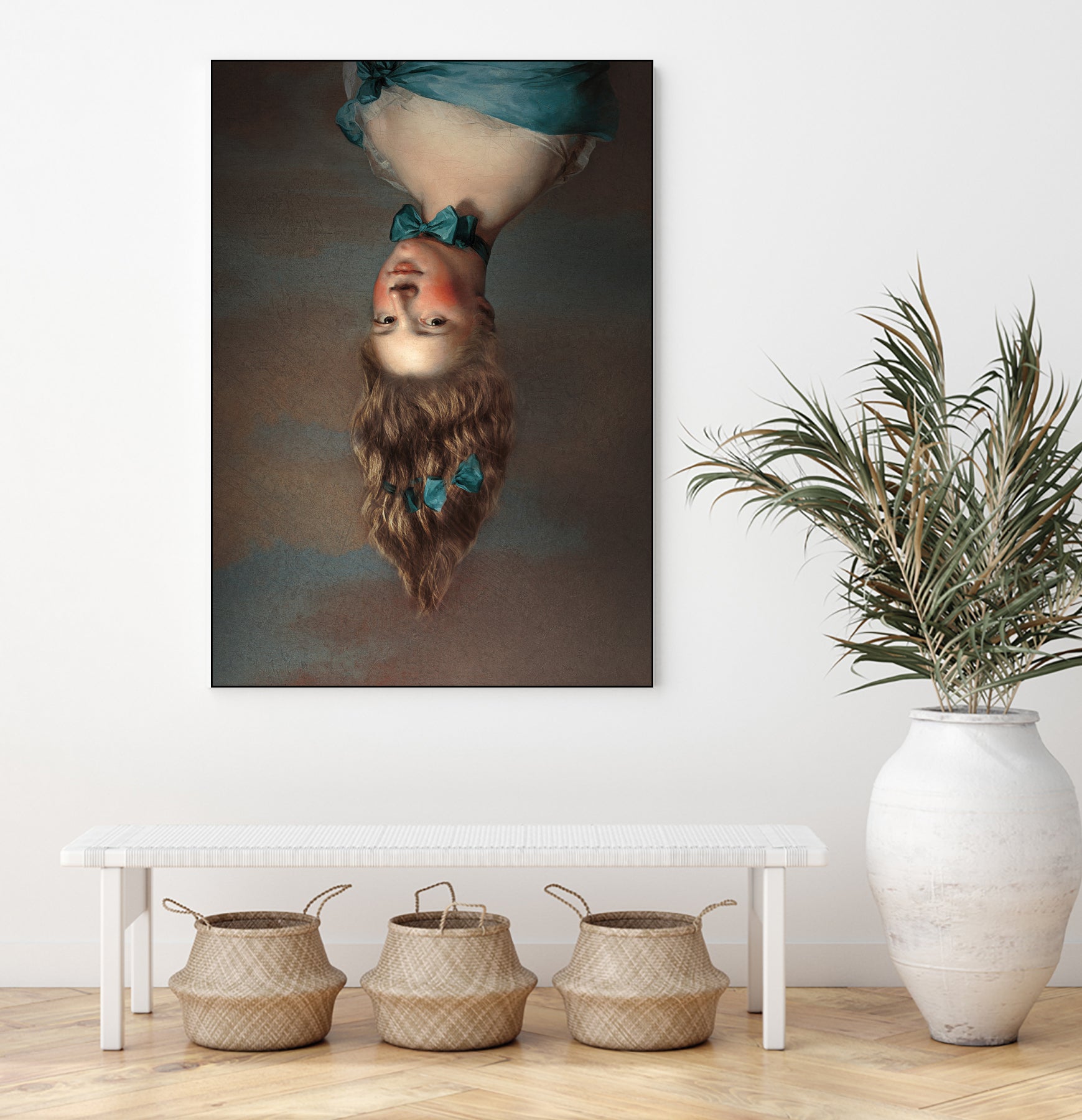 Upside Down Girl by Jonas Loose on GIANT ART - blue photo manipulation