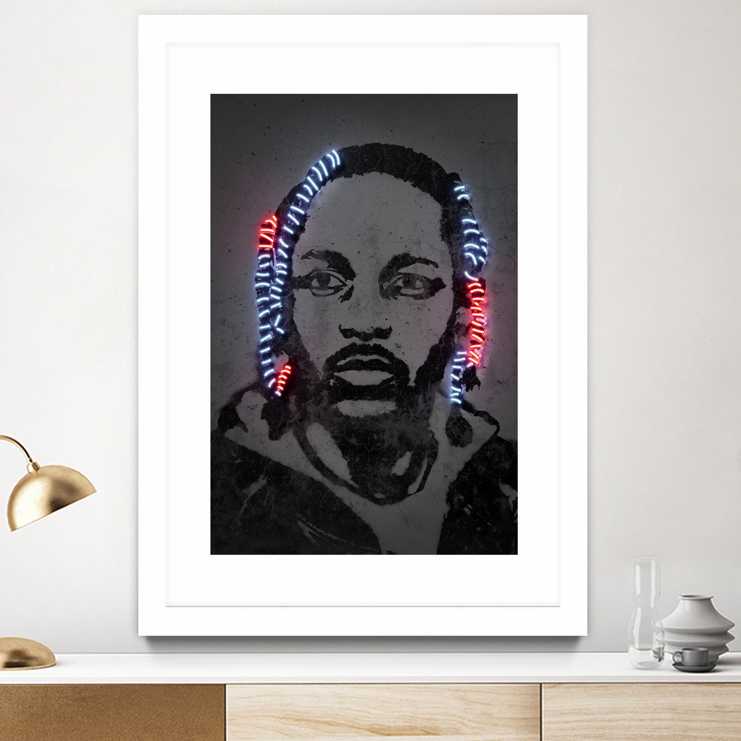 Kendrick Lamar by Octavian Mihai Mielu on GIANT ART - gray digital painting