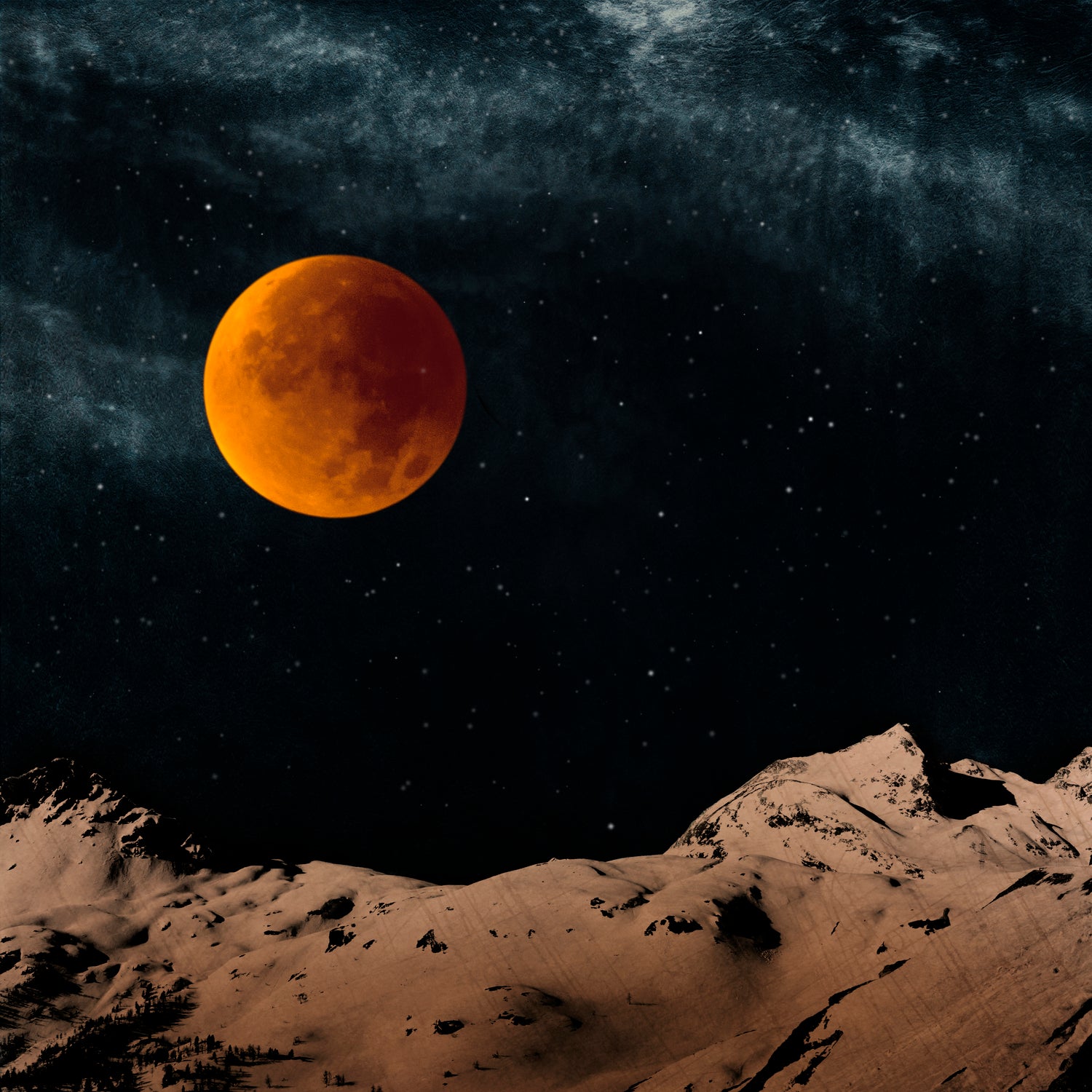 Bloodmoon Fantasy by Dirk Wüstenhagen on GIANT ART - blue photo manipulation