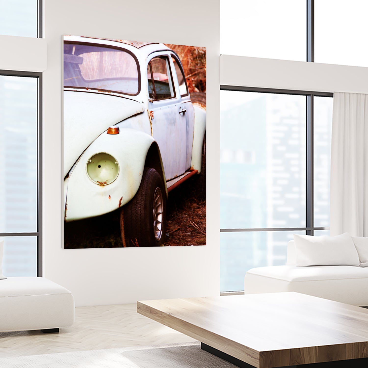 beetle vw by Roxane Barré on GIANT ART - fuchsia photo illustration