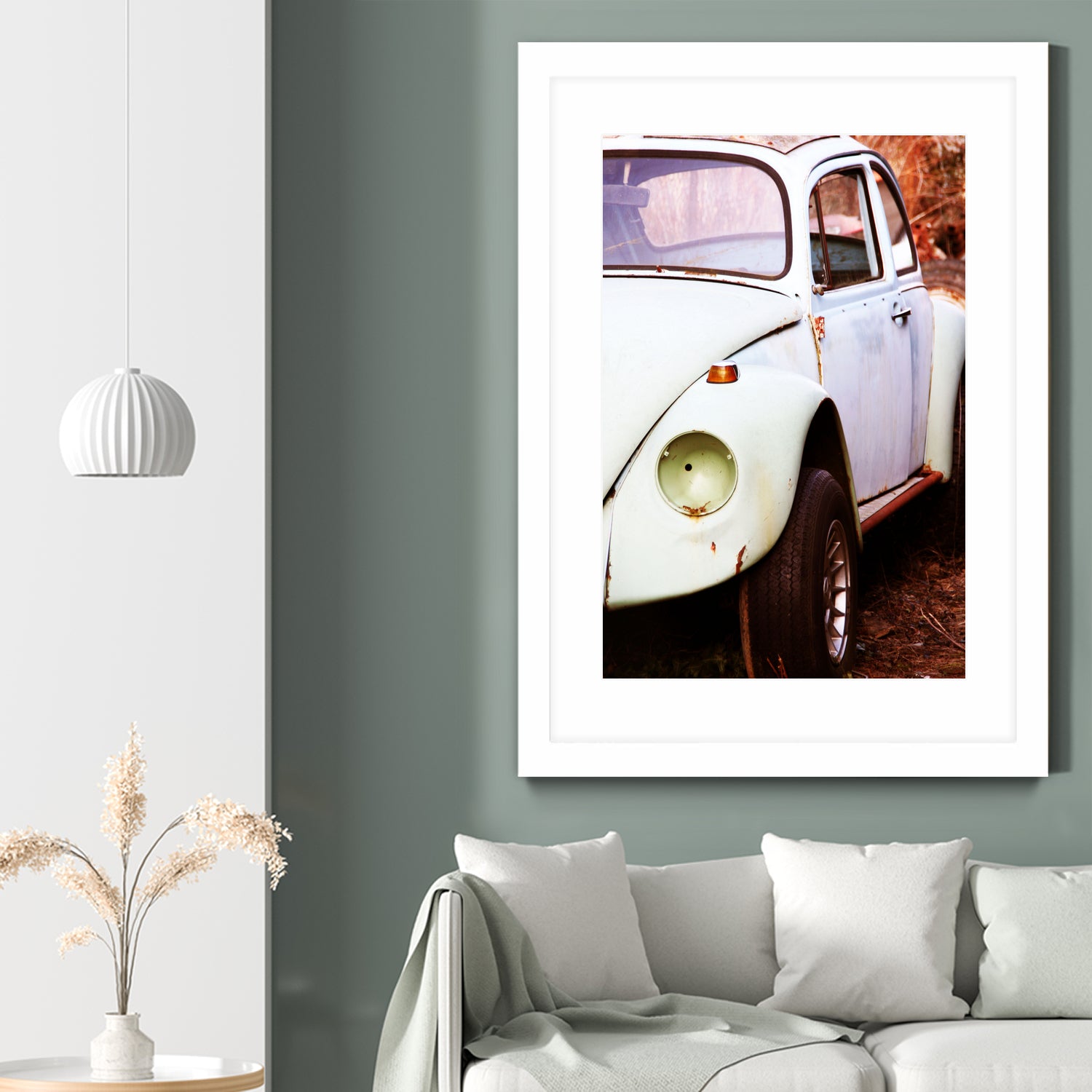 beetle vw by Roxane Barré on GIANT ART - fuchsia photo illustration