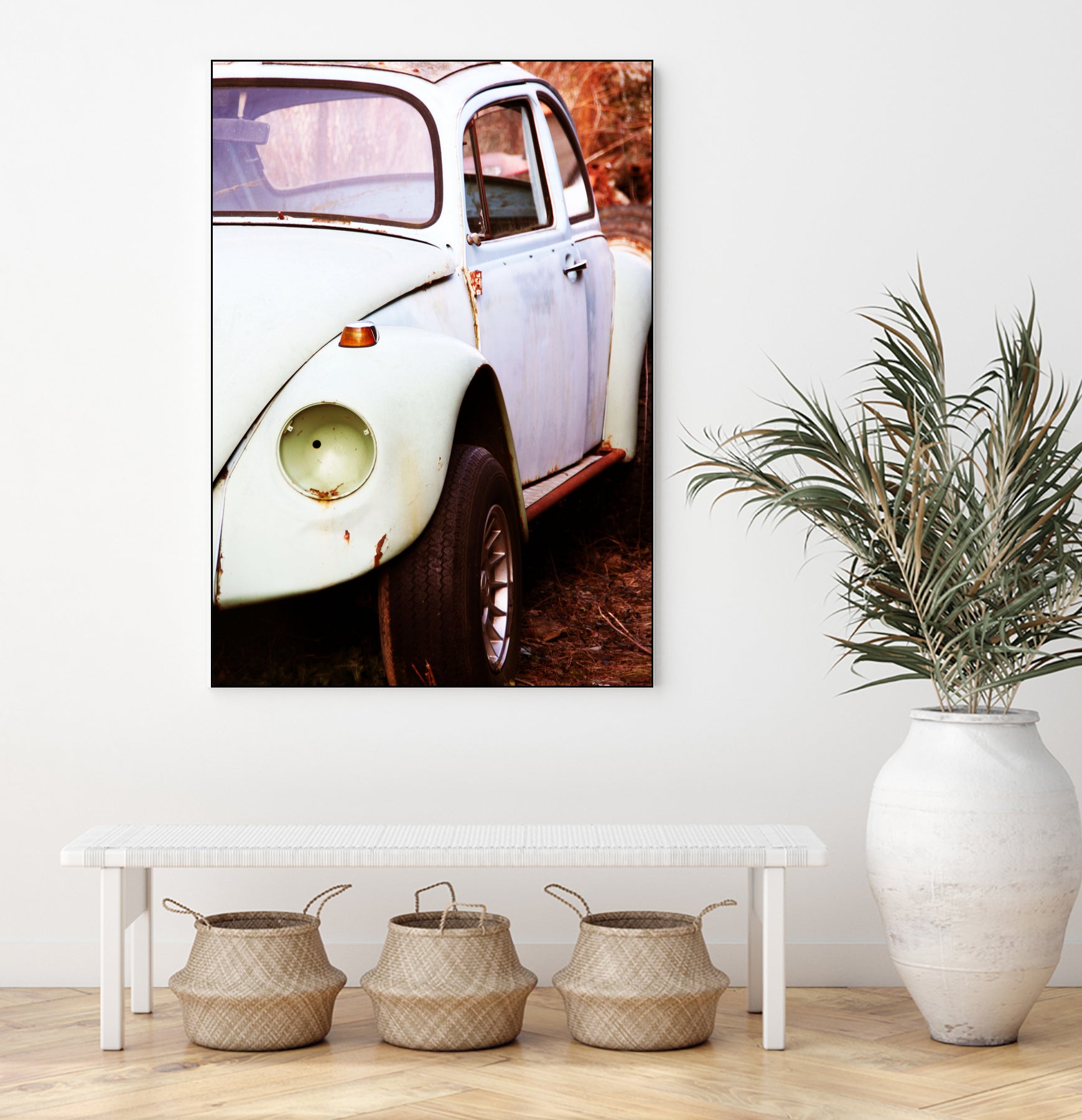 beetle vw by Roxane Barré on GIANT ART - fuchsia photo illustration