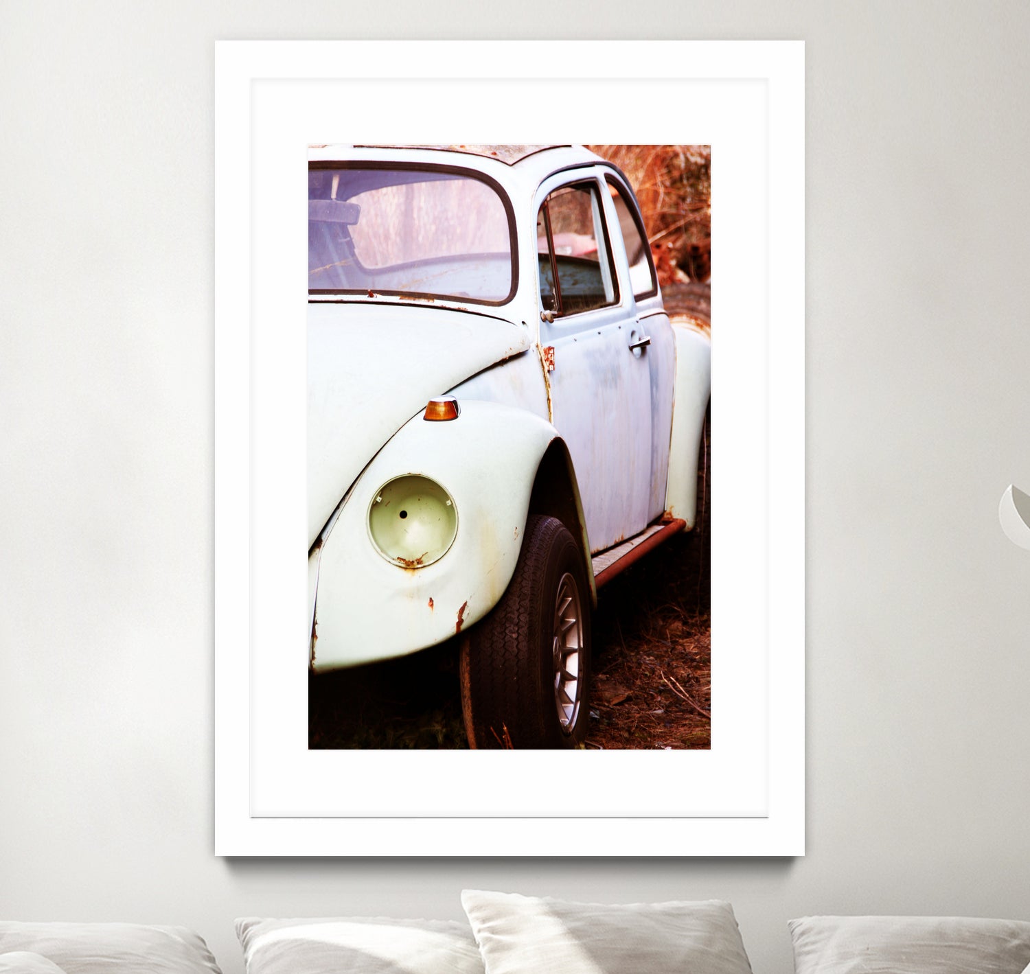 beetle vw by Roxane Barré on GIANT ART - fuchsia photo illustration