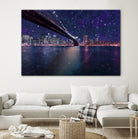 Spacey Manhattan Skyline by Susan Kline on GIANT ART - blue photo illustration