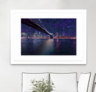 Spacey Manhattan Skyline by Susan Kline on GIANT ART - blue photo illustration