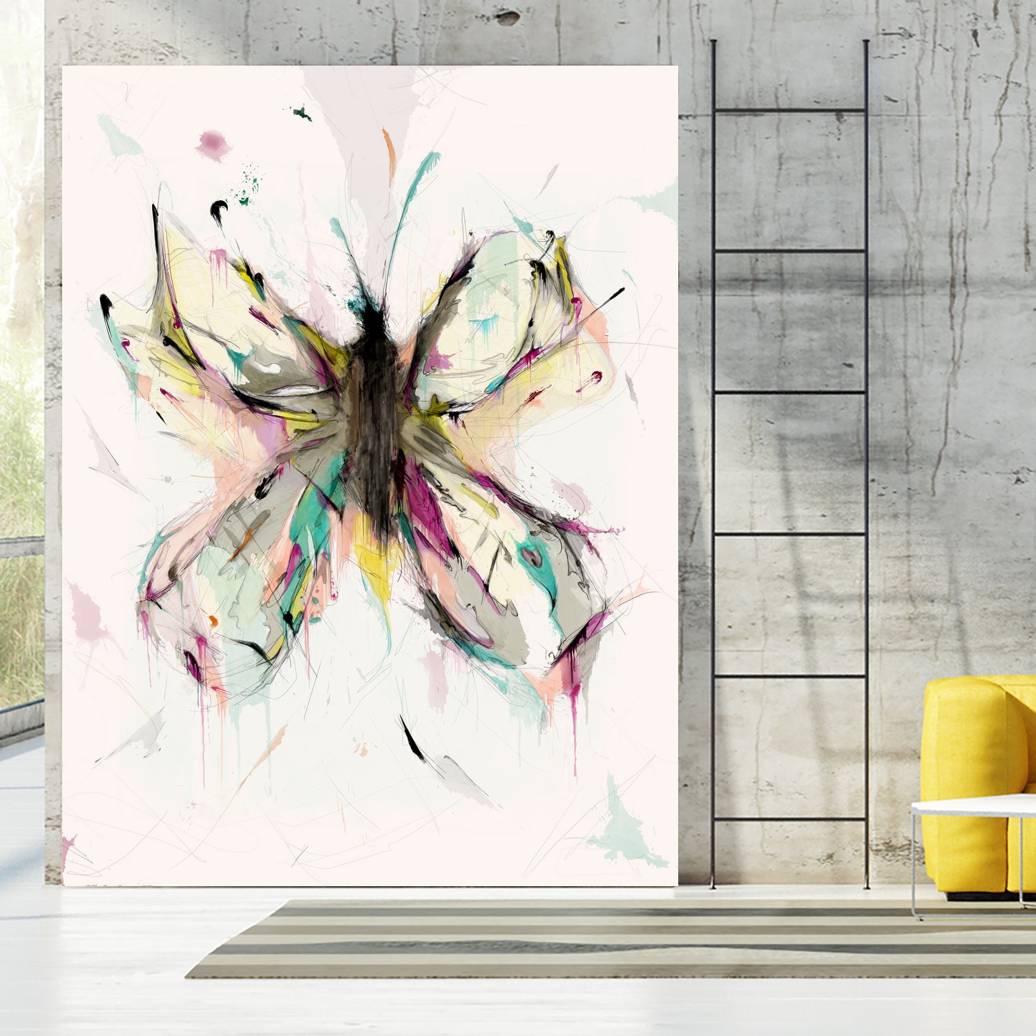 Butterfly by Parker Gibson on GIANT ART - pink digital painting