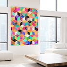 Colorful Cubes by Elisabeth Fredriksson on GIANT ART - pink digital painting