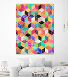 Colorful Cubes by Elisabeth Fredriksson on GIANT ART - pink digital painting