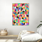 Colorful Cubes by Elisabeth Fredriksson on GIANT ART - pink digital painting