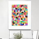 Colorful Cubes by Elisabeth Fredriksson on GIANT ART - pink digital painting