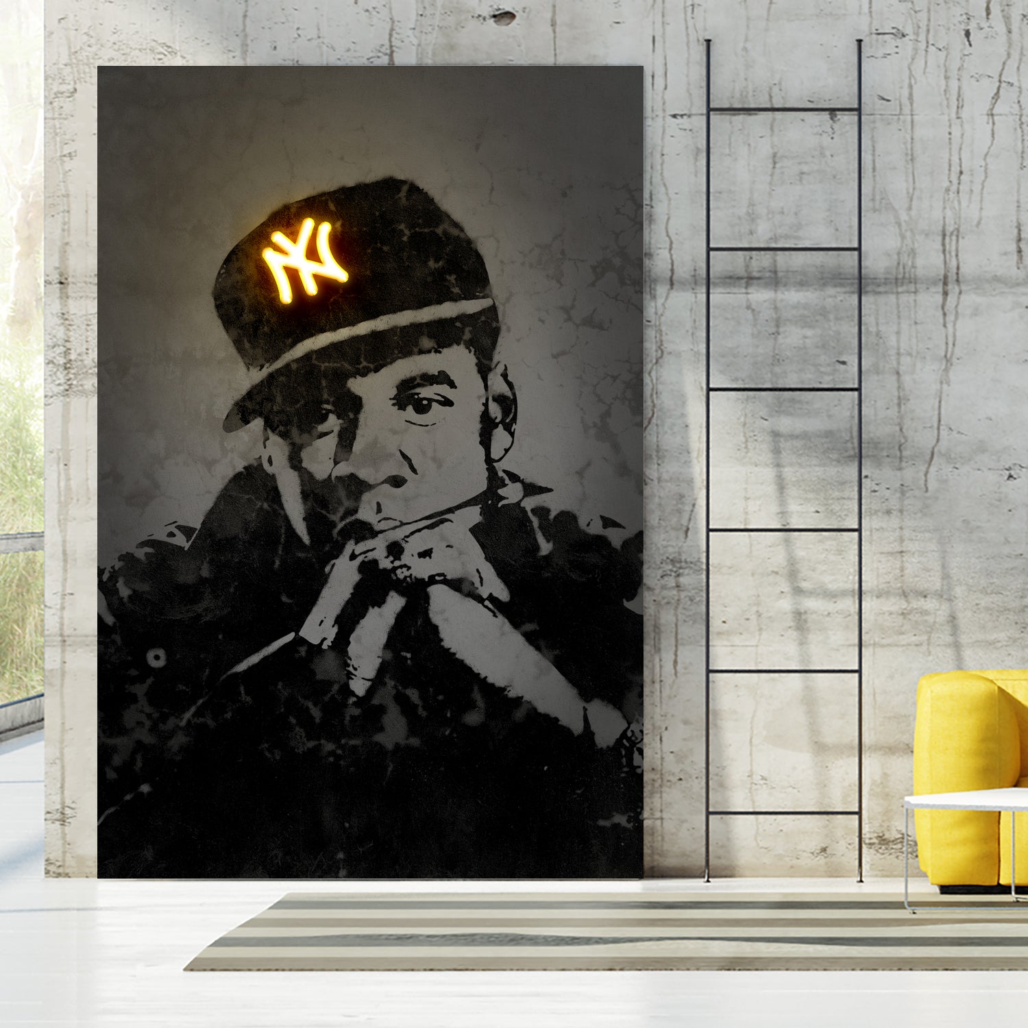 Jay Z by Octavian Mihai Mielu on GIANT ART - gray digital painting