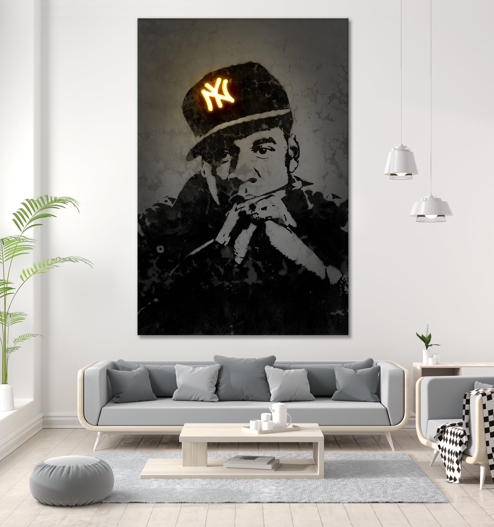 Jay Z by Octavian Mihai Mielu on GIANT ART - gray digital painting