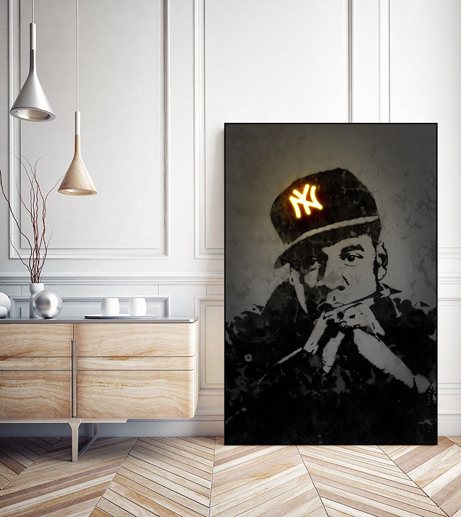 Jay Z by Octavian Mihai Mielu on GIANT ART - gray digital painting