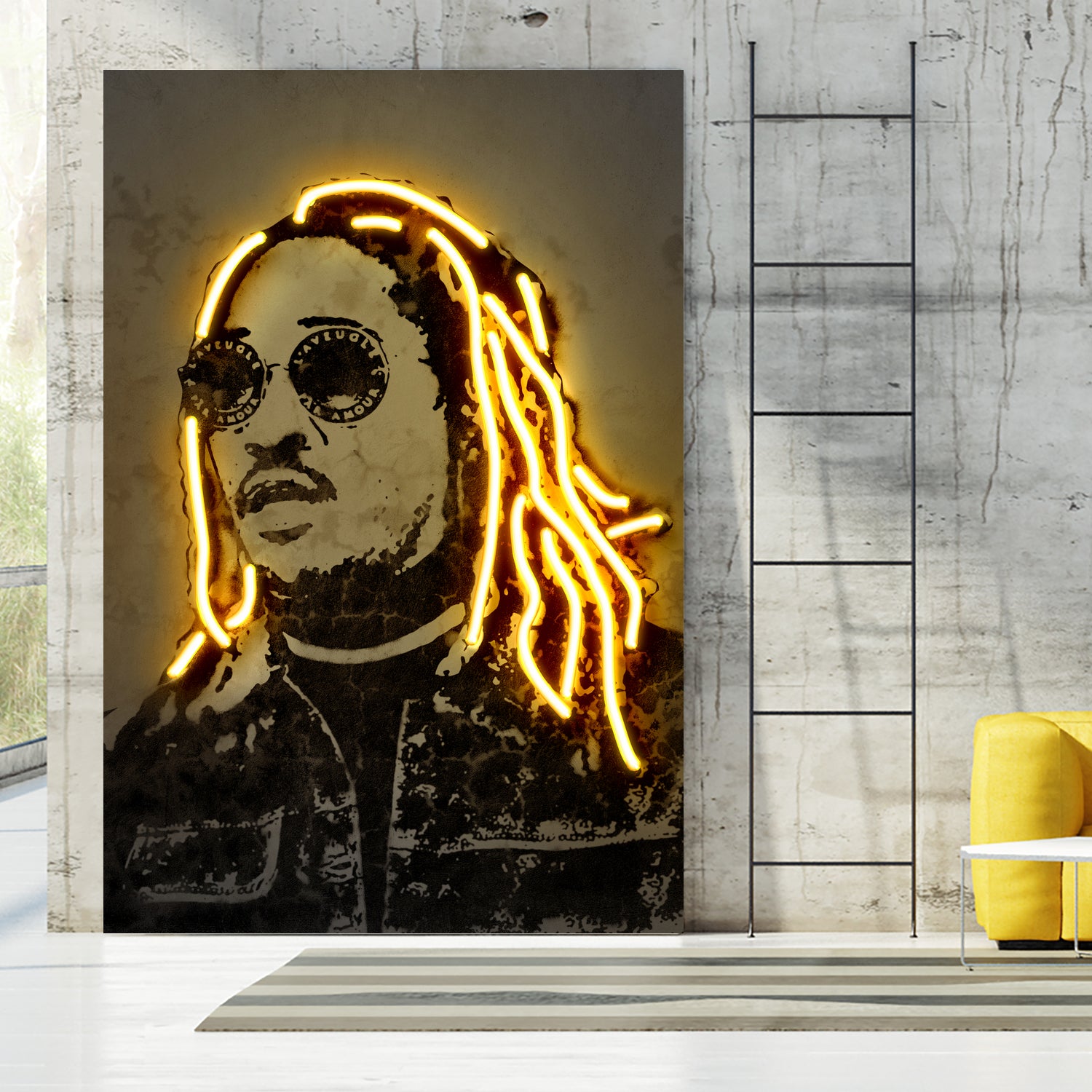 Future by Octavian Mihai Mielu on GIANT ART - yellow digital drawing