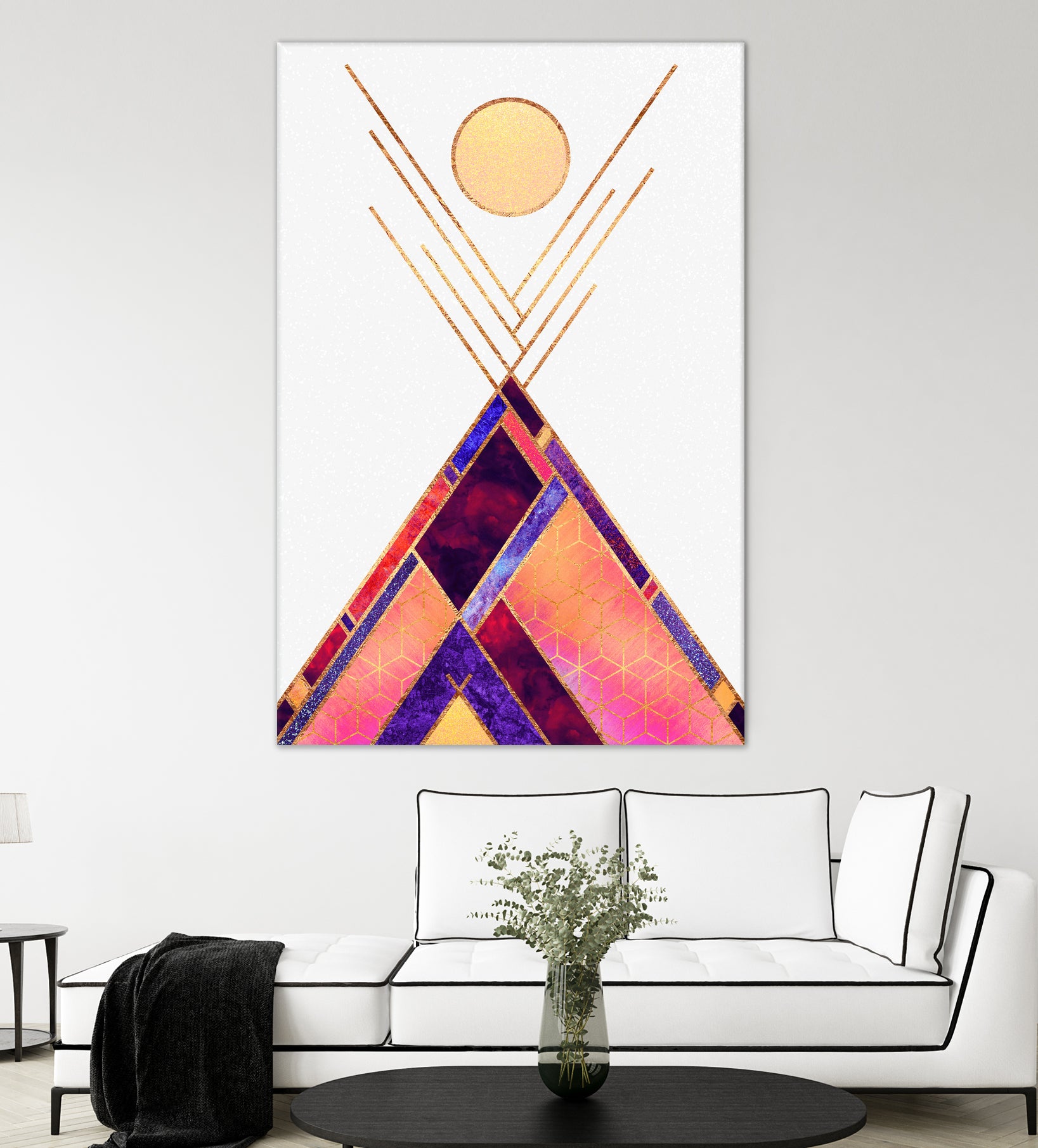 Tipi Mountain by Elisabeth Fredriksson on GIANT ART - pink digital painting