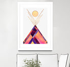 Tipi Mountain by Elisabeth Fredriksson on GIANT ART - pink digital painting