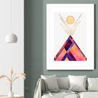 Tipi Mountain by Elisabeth Fredriksson on GIANT ART - pink digital painting