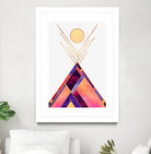 Tipi Mountain by Elisabeth Fredriksson on GIANT ART - pink digital painting