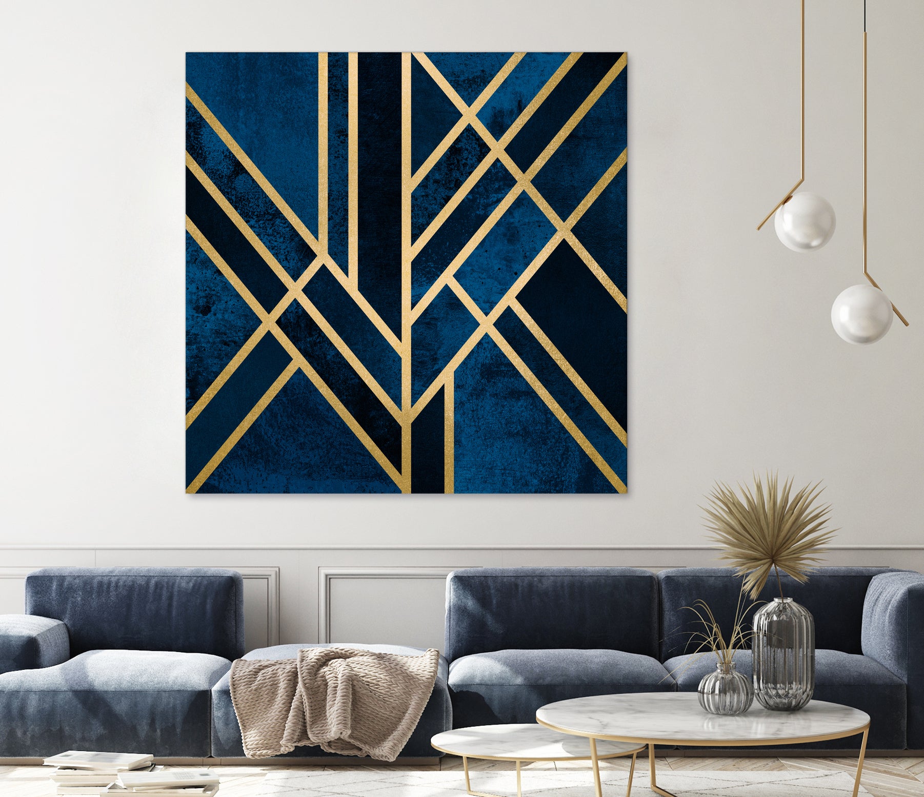 Art Deco Midnight by Elisabeth Fredriksson on GIANT ART - blue digital painting