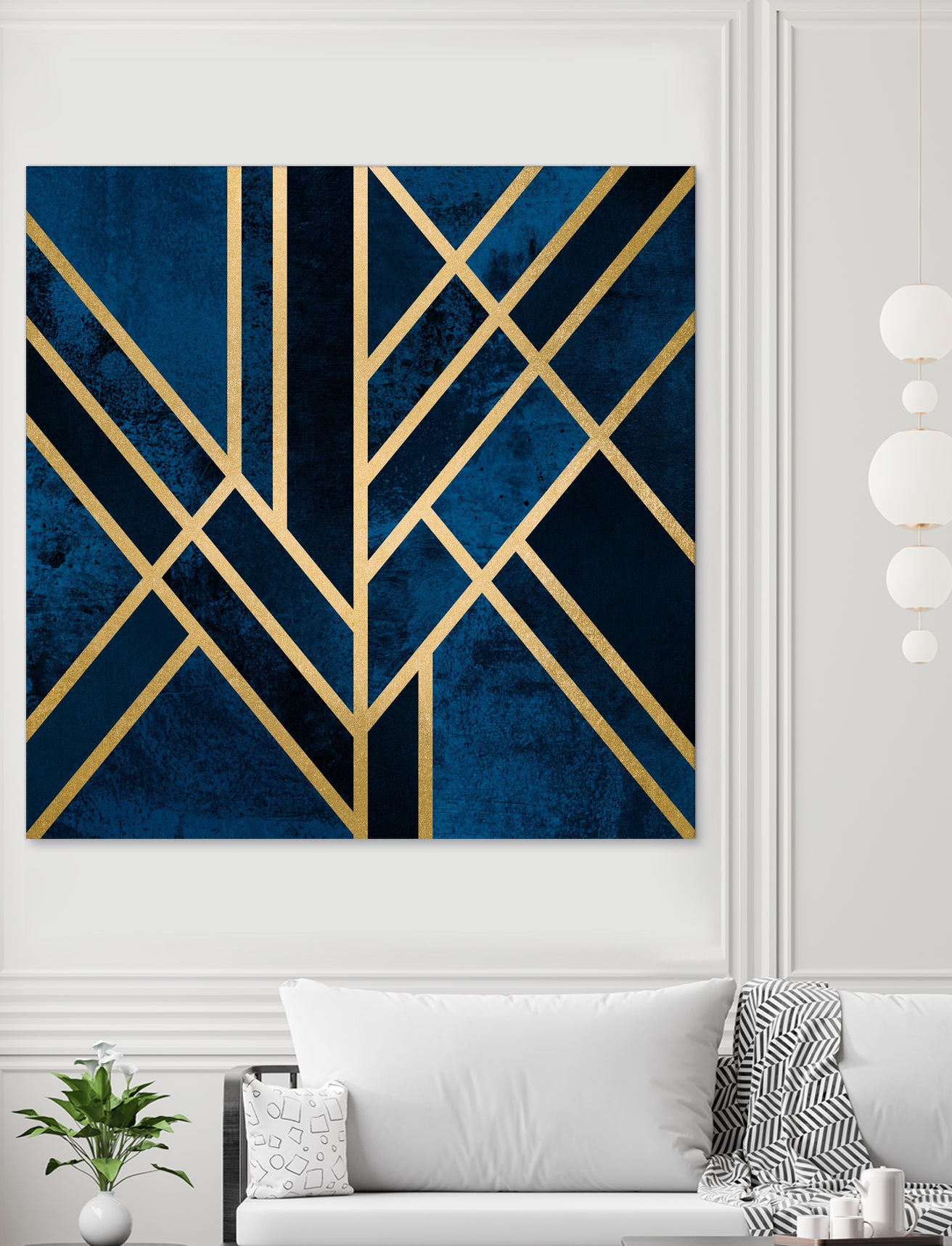 Art Deco Midnight by Elisabeth Fredriksson on GIANT ART - blue digital painting