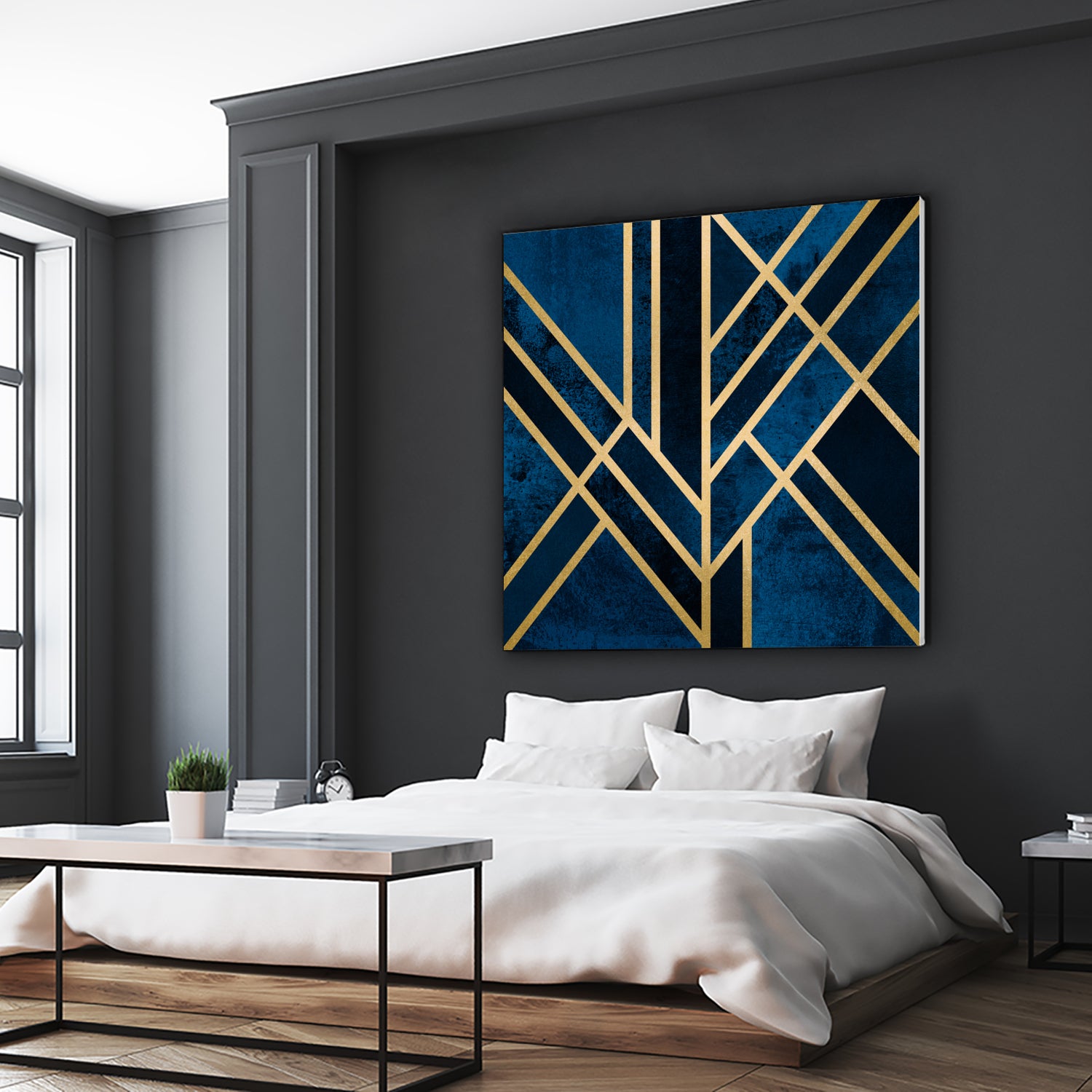 Art Deco Midnight by Elisabeth Fredriksson on GIANT ART - blue digital painting