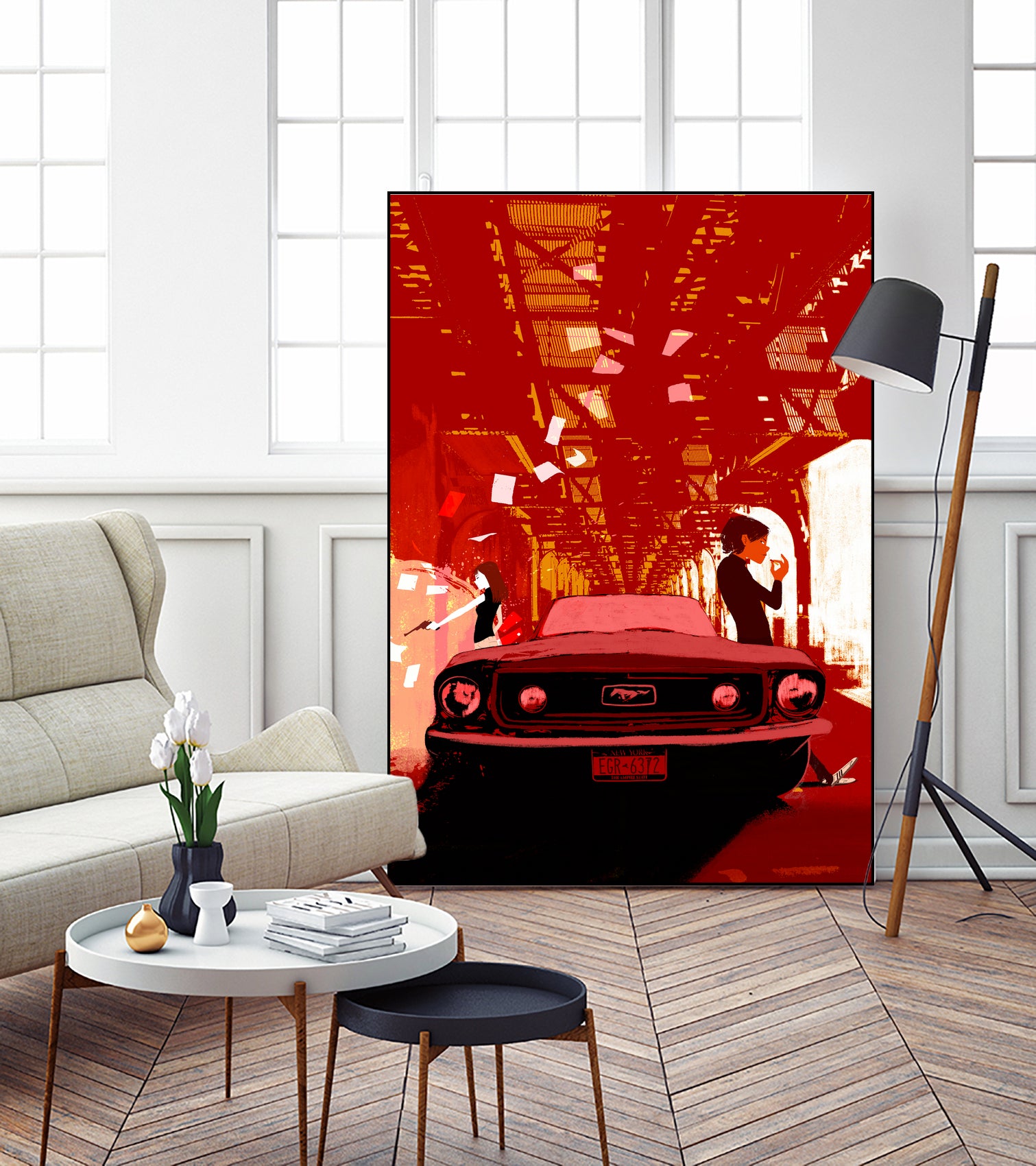 The Car by Oriol Vidal on GIANT ART - red digital painting