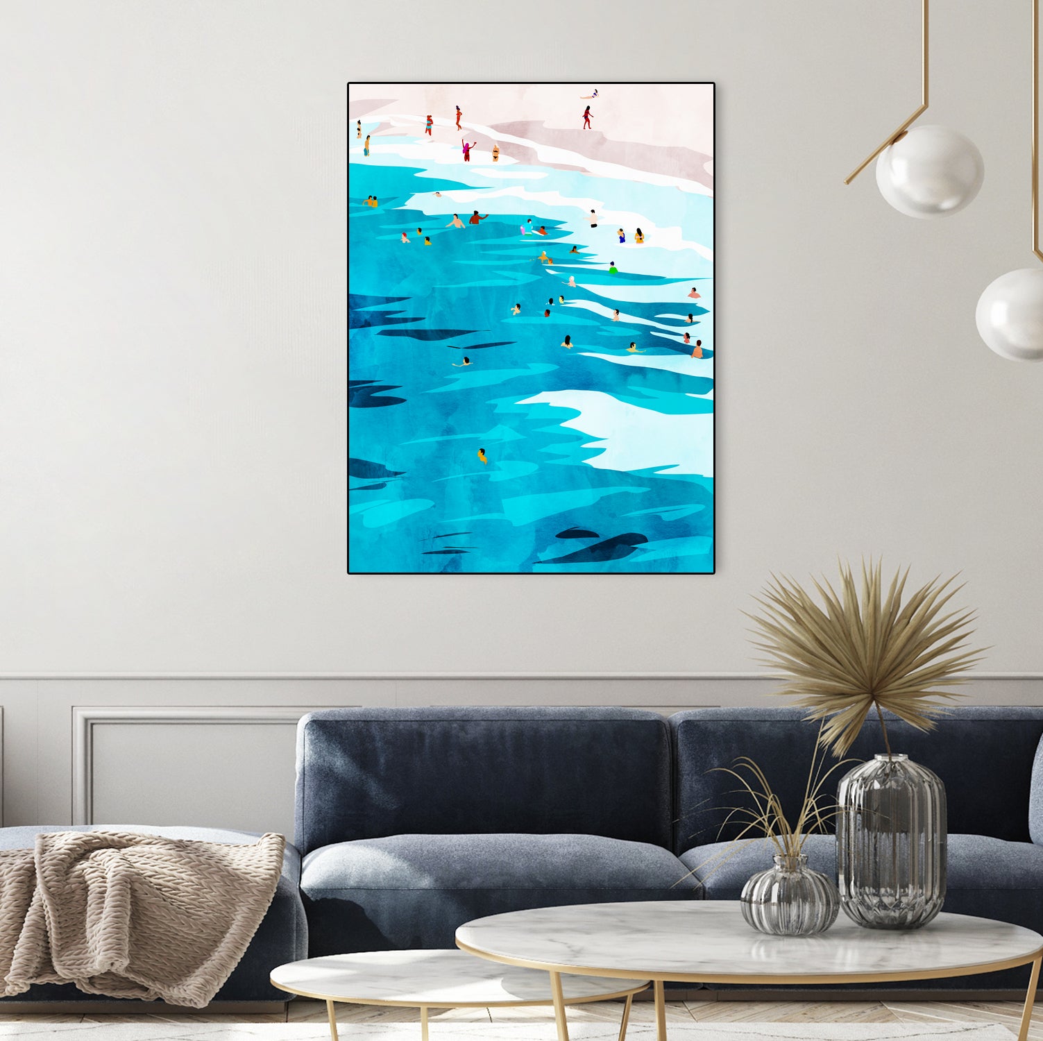 Beach Please by Uma Gokhale on GIANT ART - blue digital painting