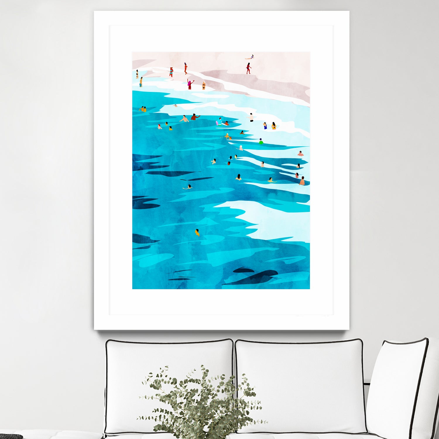 Beach Please by Uma Gokhale on GIANT ART - blue digital painting