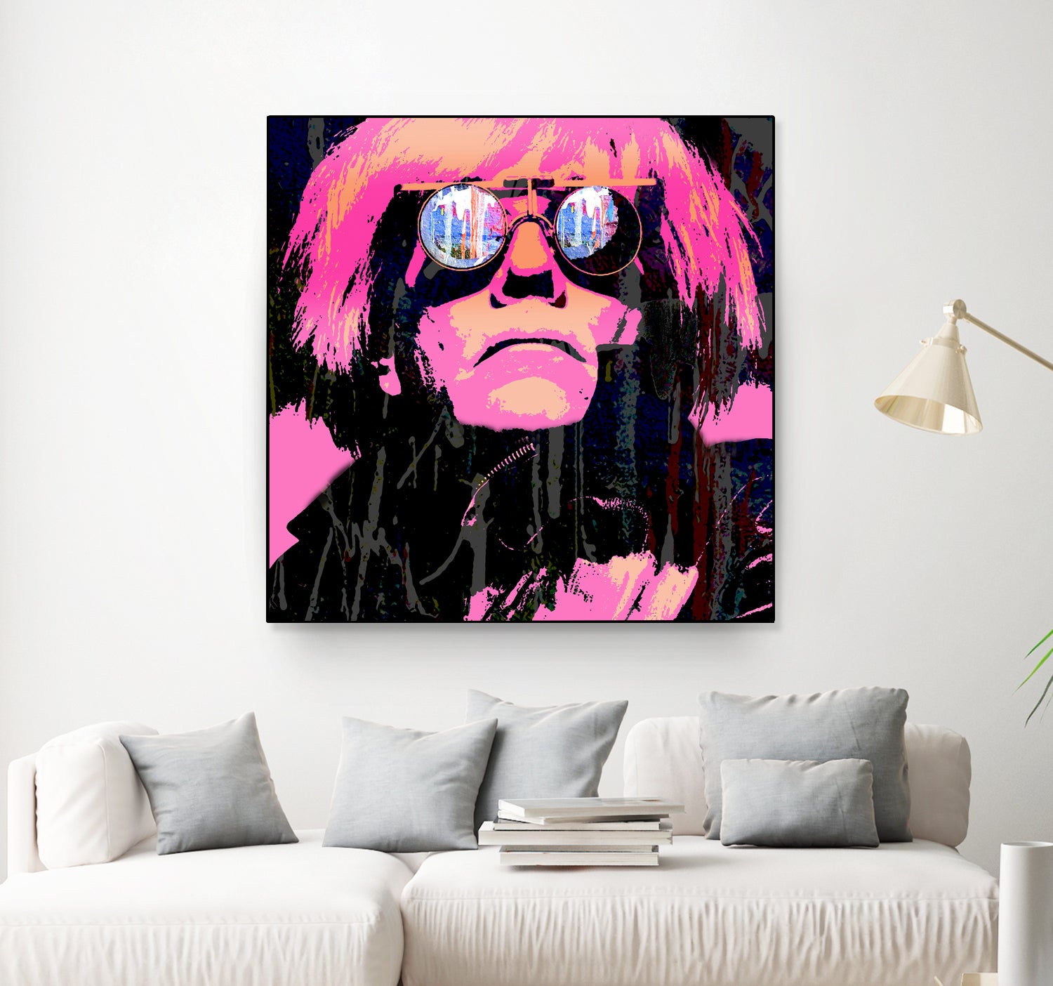 Inspired by Warhol Portrait by Stephen Chambers on GIANT ART - pink digital painting