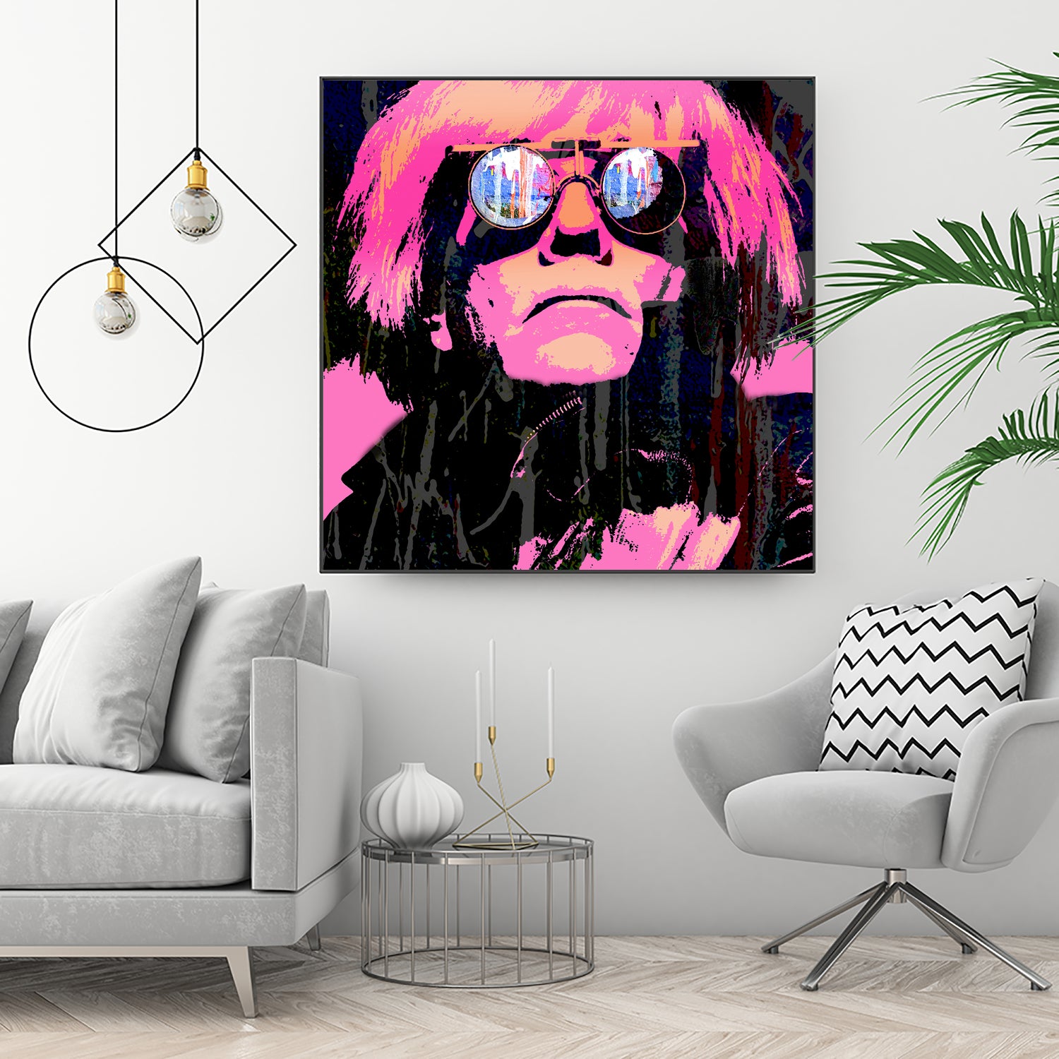 Inspired by Warhol Portrait by Stephen Chambers on GIANT ART - pink digital painting