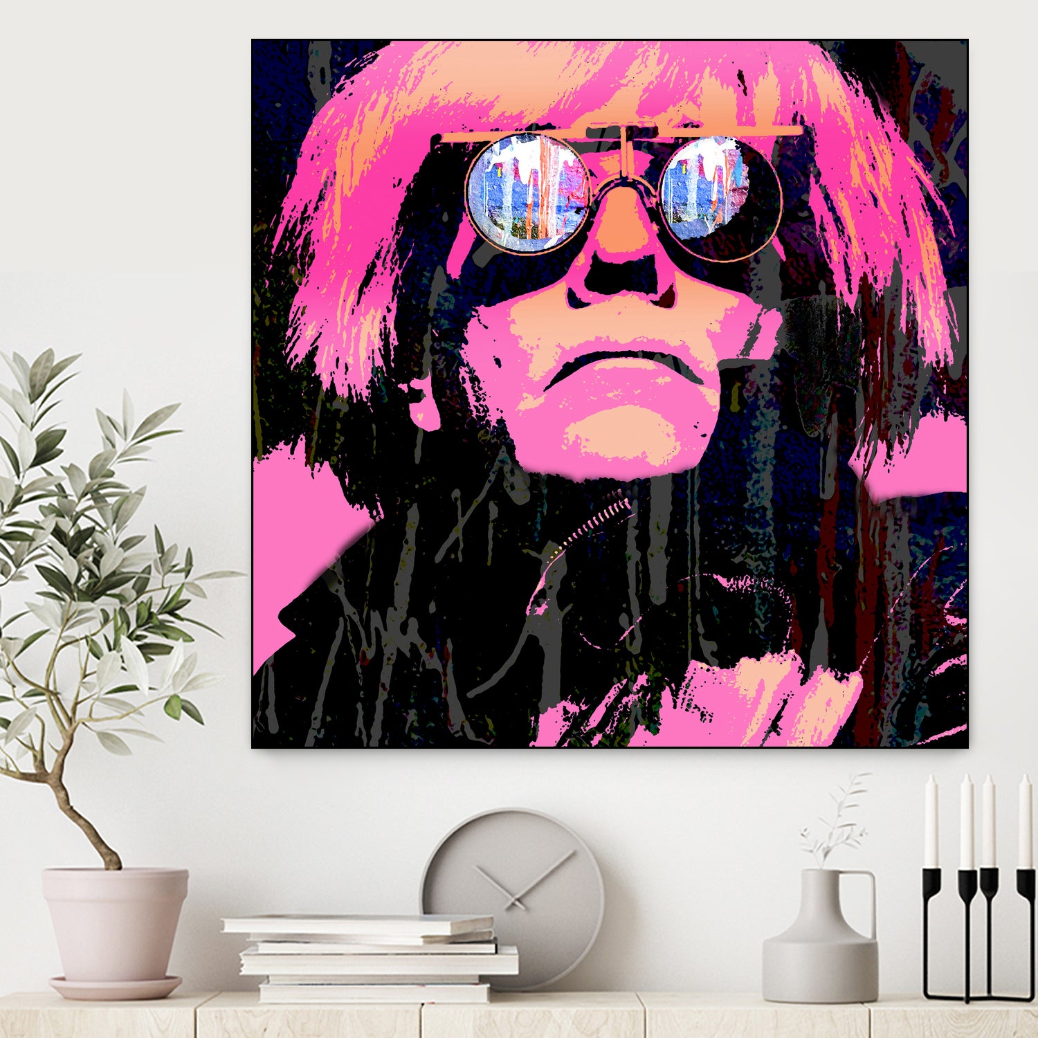 Inspired by Warhol Portrait by Stephen Chambers on GIANT ART - pink digital painting