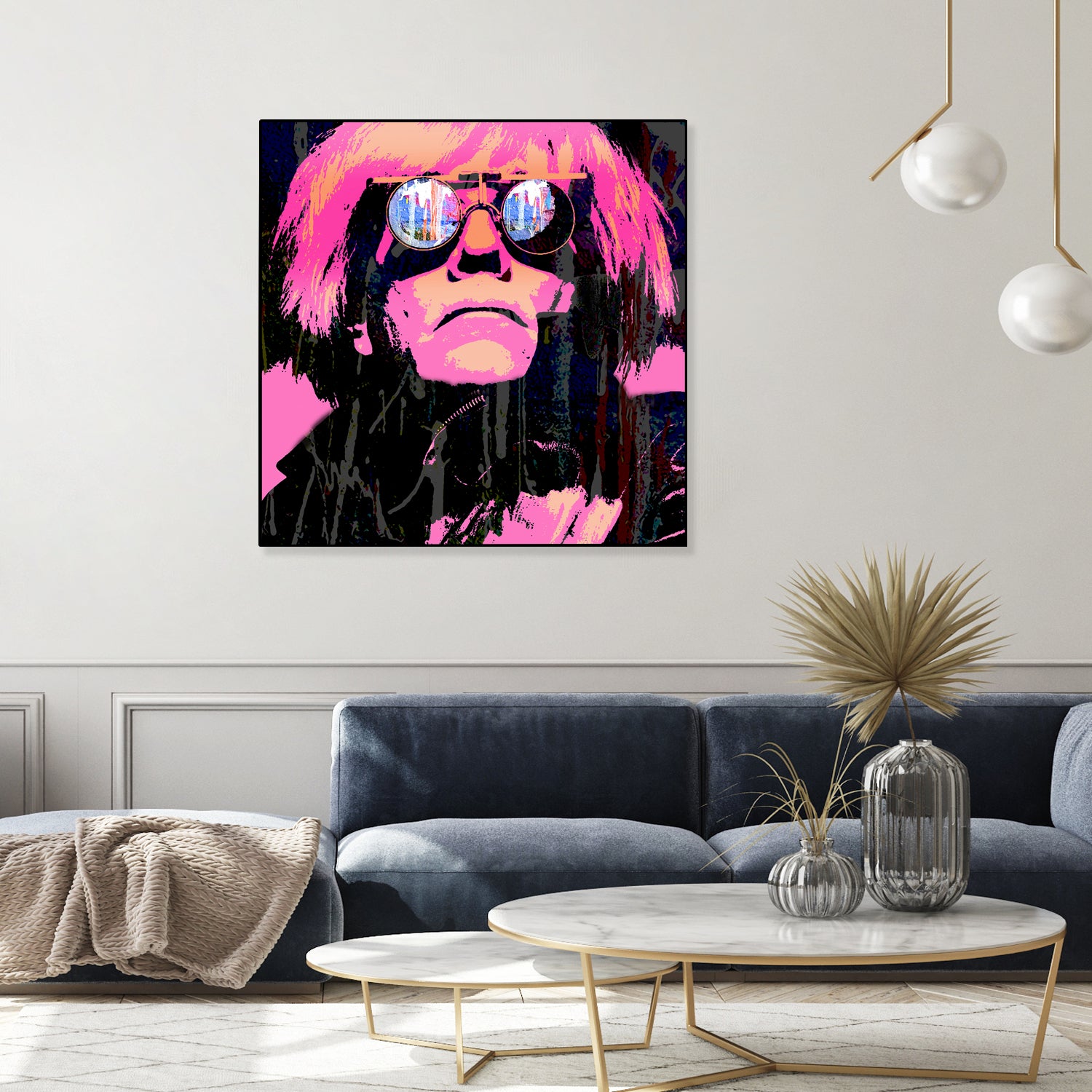 Inspired by Warhol Portrait by Stephen Chambers on GIANT ART - pink digital painting