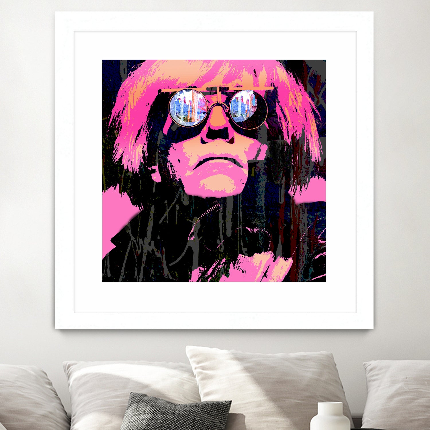 Inspired by Warhol Portrait by Stephen Chambers on GIANT ART - pink digital painting