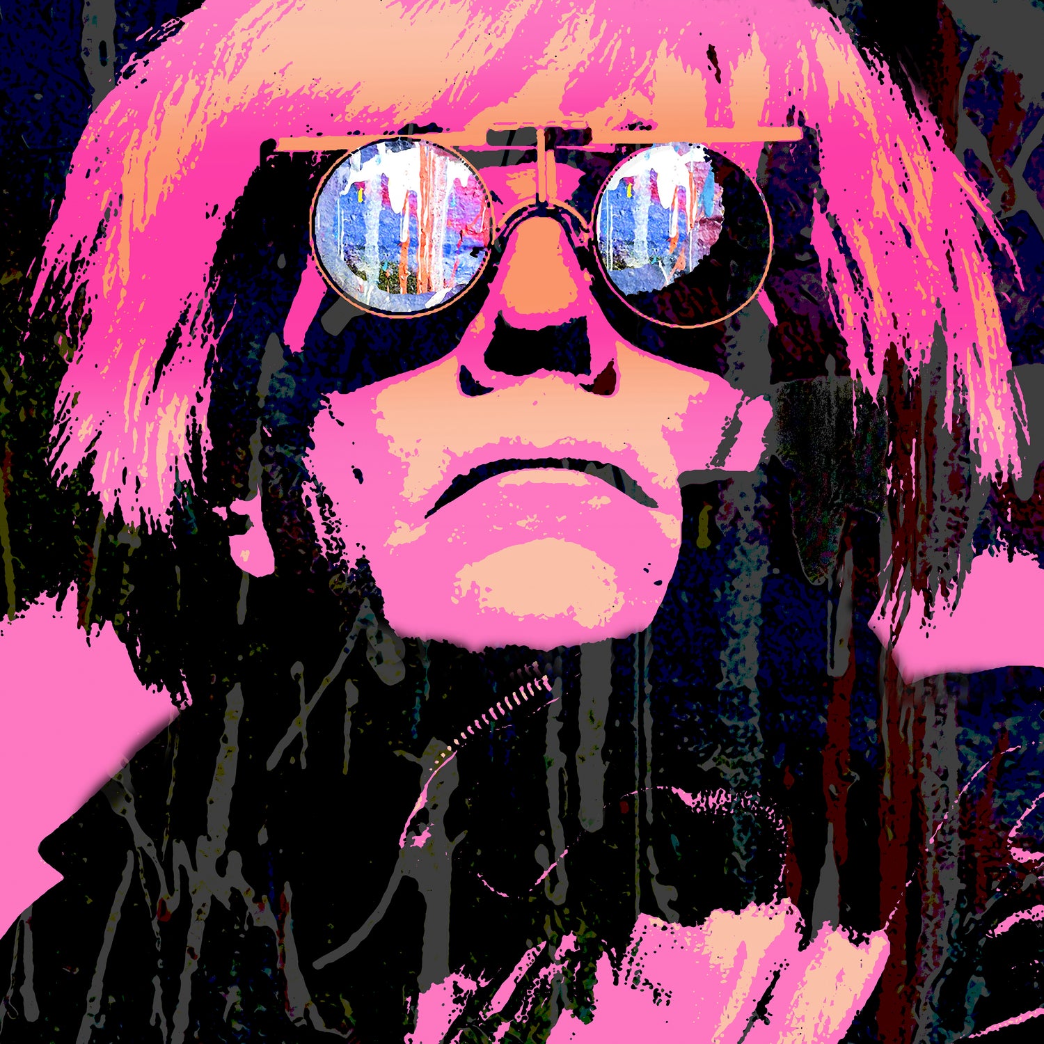 Inspired by Warhol Portrait by Stephen Chambers on GIANT ART - pink digital painting