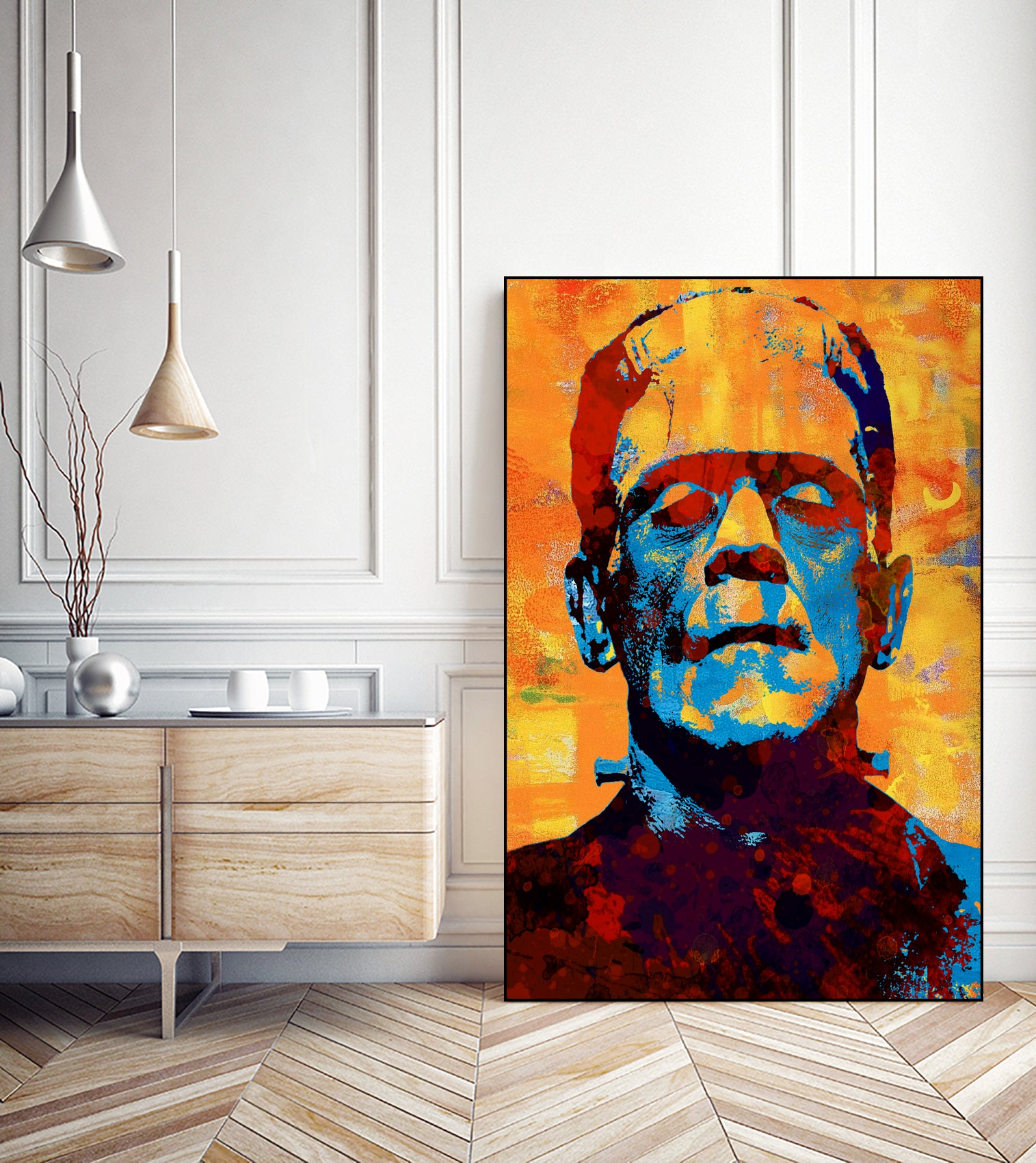 Frankenstein by Stephen Chambers on GIANT ART - yellow digital painting