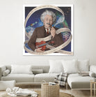 Albert Einstein by Asya Mitskevich on GIANT ART - blue digital painting