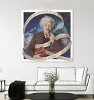 Albert Einstein by Asya Mitskevich on GIANT ART - blue digital painting