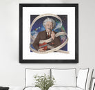 Albert Einstein by Asya Mitskevich on GIANT ART - blue digital painting