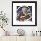 Albert Einstein by Asya Mitskevich on GIANT ART - blue digital painting